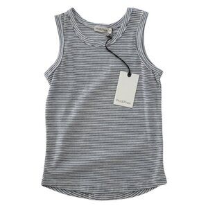 PHIL & PHAE - TANK TOP - 100% ORGANIC COTTON - OFF WHITE/BLACK - 3Y - NWT